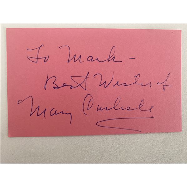 Mary Carlisle original signature