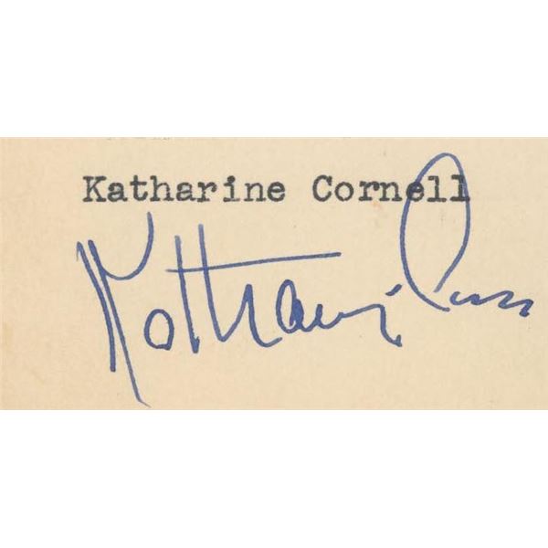 Katharine Cornell signature cut