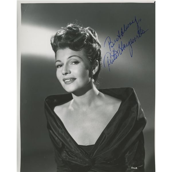 Rita Hayworth signed photo. GFA Authenticated
