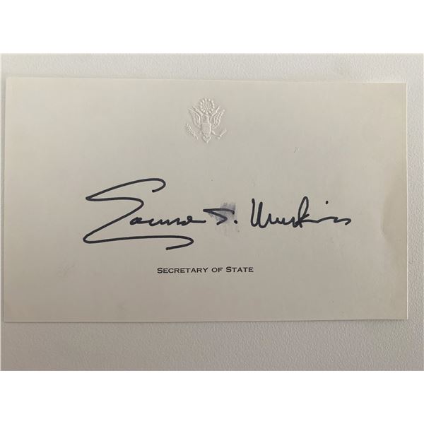 Politician Edmund Muskie original signature
