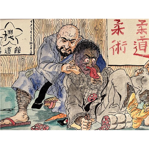 Shrewds Zooo original artwork. 7x10 inches