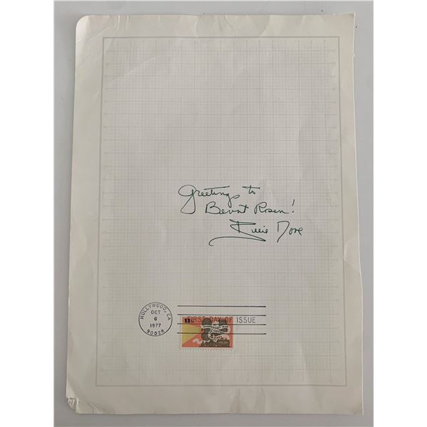 Billie Dove signed page