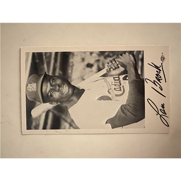 Lou Brock facsimile signed photo. 3x5 inches