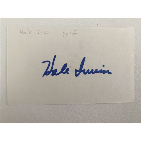 Hale Irwin original signature