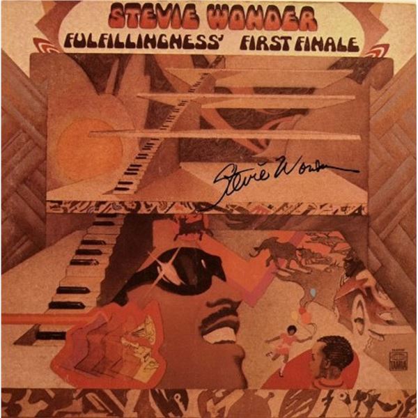 Stevie Wonder signed "Fulfillingness First Finale" album