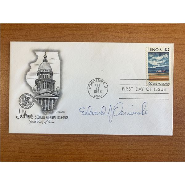 Edward D Derwinski signed first day cover