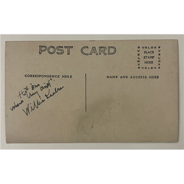 Willie Keeler signed post card