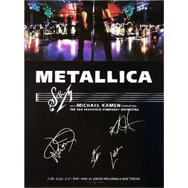 Metallica signed "S&M" promo poster