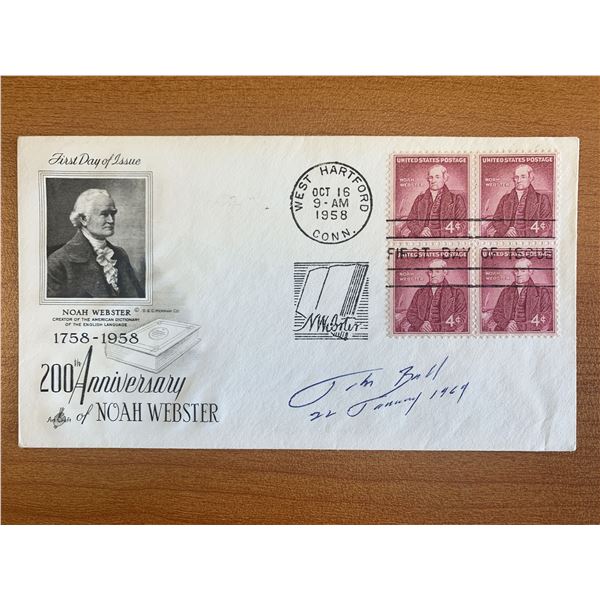 John Ball signed first day cover