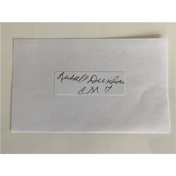 WWII Russell Dunham original signature
