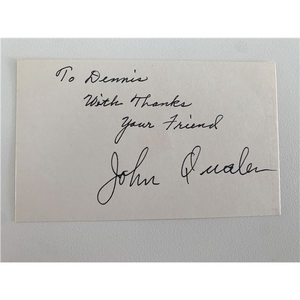 Actor John Qualen original signature