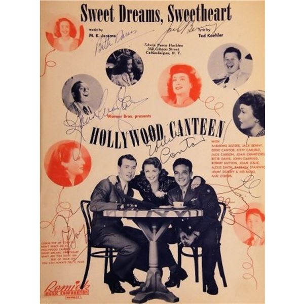 Hollywood Canteen signed sheet music