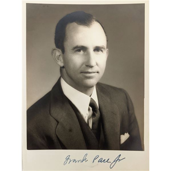 Frank Pace Jr signed photo