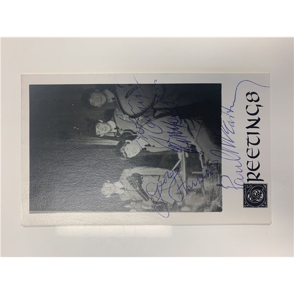Beatles signed Greeting card.  GFA authenticated
