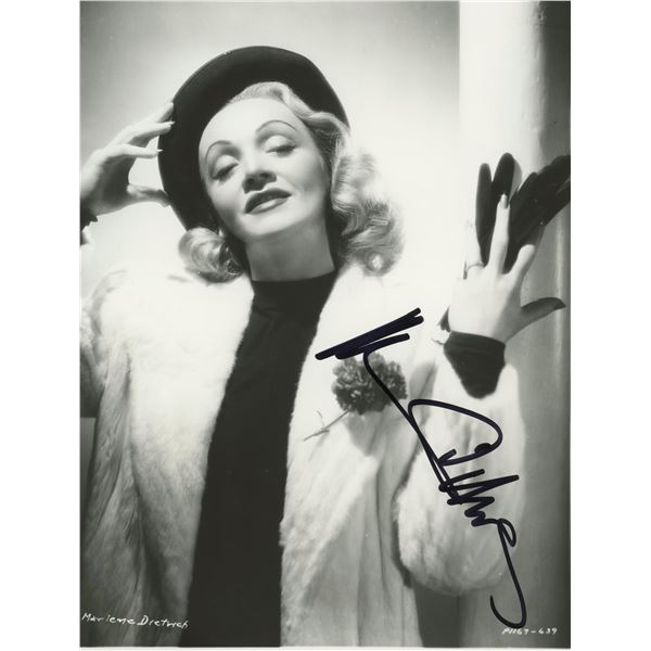 Marlene Dietrich signed photo. GFA Authenticated