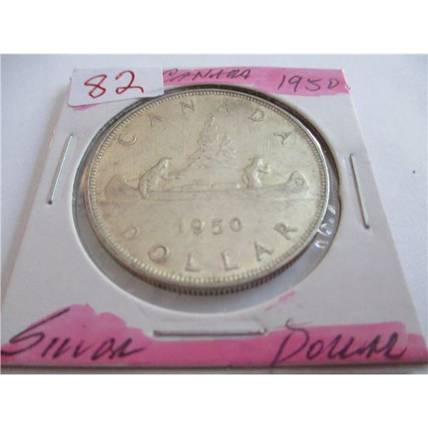 1950 CANADA KING GEORGE VI SILVER DOLLAR
