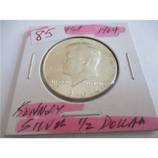 1964 CH/BU GEM USA KENNEDY SILVER HALF DOLLAR
