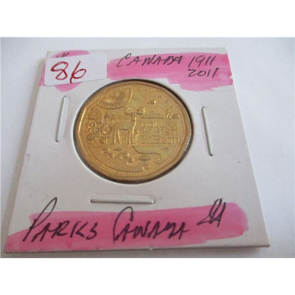 1911 - 2011 BU PARKS CANADA DOLLAR