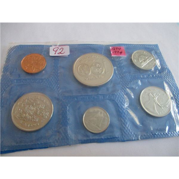 1874 - 1974 PROOF CANADA MINT SEALED COIN SET