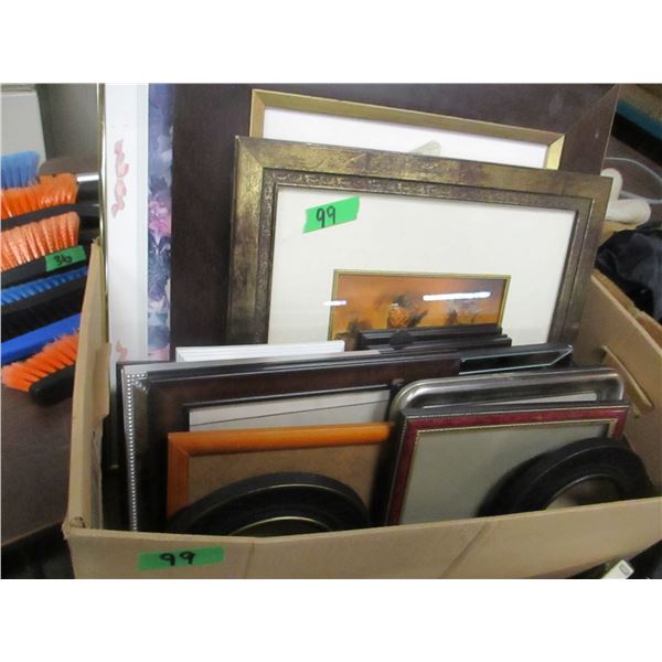 BOX C/W PICTURE FRAMES