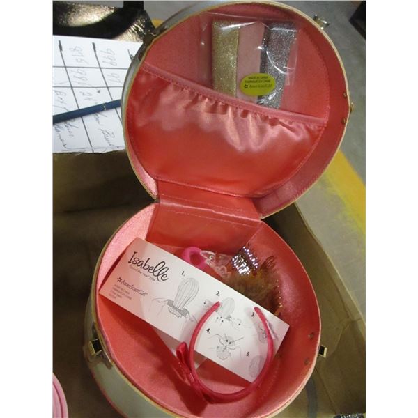 BOX C/W 2 TRAVEL DOLL CASES