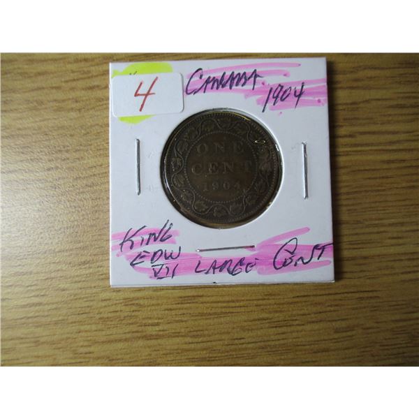 1904 CANADA KING EDWARD VII LARGE PENNY