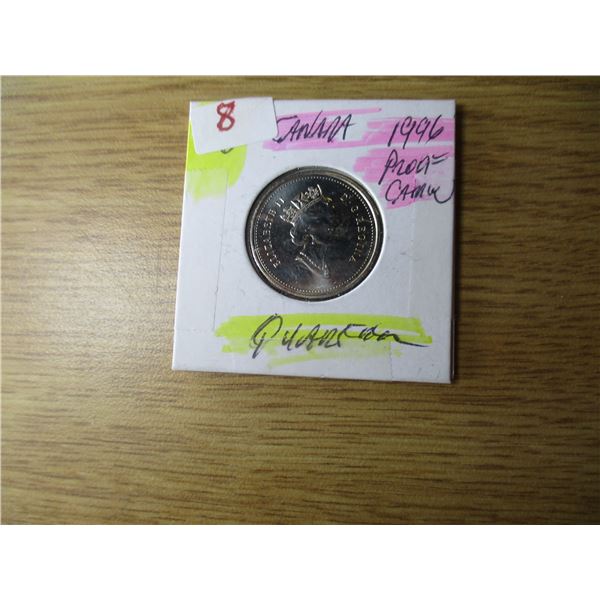 1996 PROOF CAMEO CANADA QUARTER