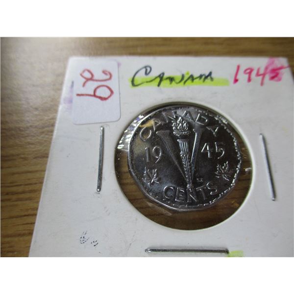 1945 AU CANADA WARTIME VICTORY NICKEL