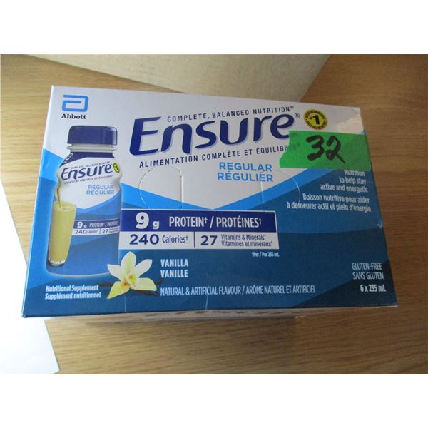 NEW:  ENSURE REGULAR VANILLA (6 PACK) (BEST BEFORE FEB 1, 2026)