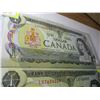 Image 3 : 2 - 1973 SEQUENTIAL SERIAL NUMBER CANADA $1 BILLS