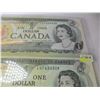 Image 5 : 2 - 1973 SEQUENTIAL SERIAL NUMBER CANADA $1 BILLS
