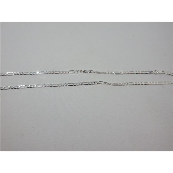 NEW:  925 STERLING SILVER 20" 4MM FIGARO NECKLACE