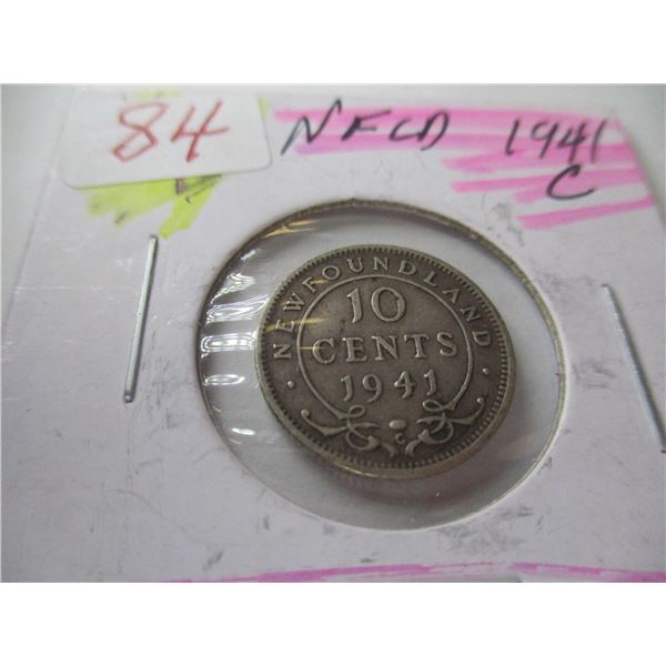 1941C NEWFOUNDLAND SILVER DIME