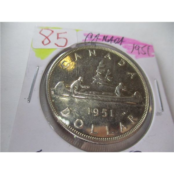 1951 CANADA SILVER DOLLAR
