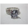 Image 3 : NEW:  3 CT 4 PRONG CZ WHITE STERLING SILVER RING (SIZE 8)