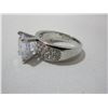 Image 4 : NEW:  3 CT 4 PRONG CZ WHITE STERLING SILVER RING (SIZE 8)