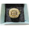 Image 2 : NEW:  18 KT GOLD PLATED CZ RING (SIZE 8)