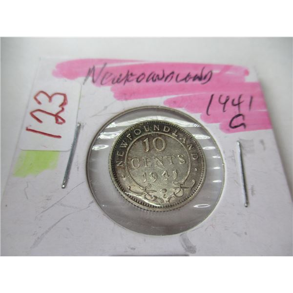 1941C NEWFOUNDLAND SILVER DIME
