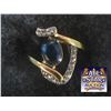 Image 1 : NEW:  TWO COLOR MOSAIC CZ GOLDTONE RING (SIZE 5)