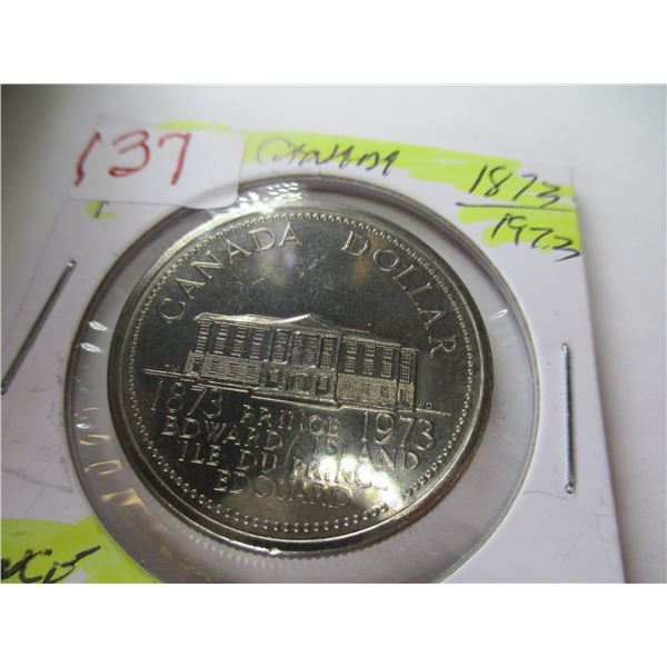 1873 - 1973 PRINCE EDWARD ISLAND CANADA DOLLAR