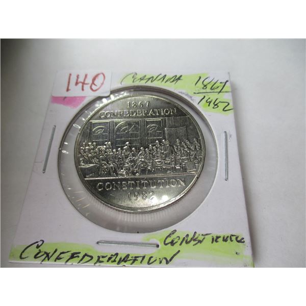 1867 - 1982 CANADA CONFEDERATION CONSTITUTION DOLLAR