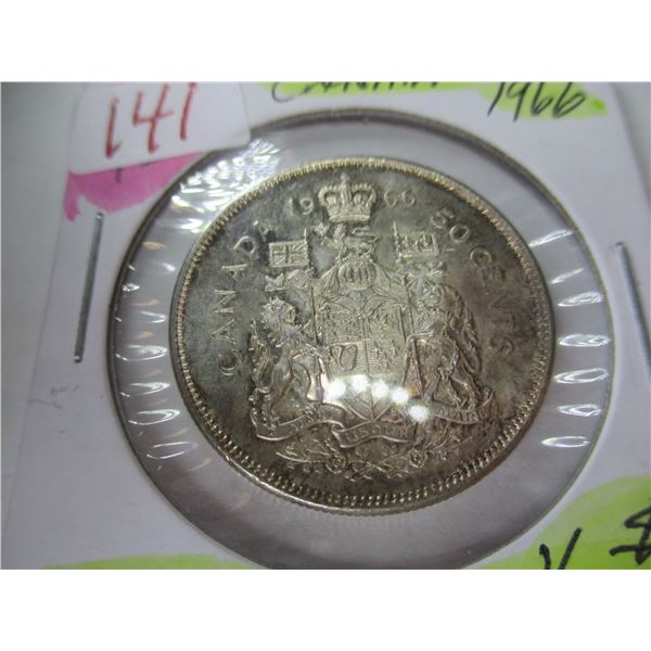 1966 CANADA SILVER HALF DOLLAR