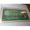Image 1 : 1954 UNCIRCULATED LAST OF CANADA $1 BILL
