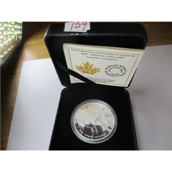 2022 PROOF CASED ALEXANDER GRAHAM BELL CANADA DOLLAR
