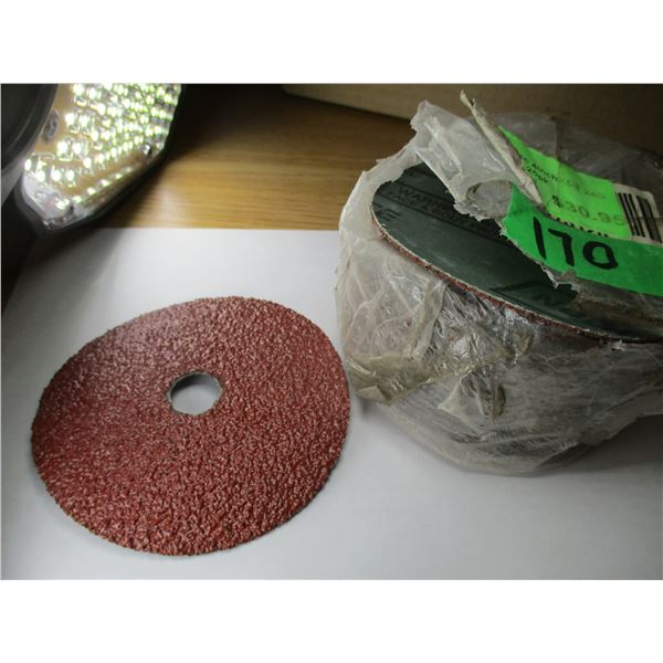 24 GRIT 4" SANDING DISCS (APPROX. 20)