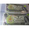 Image 1 : 2 - 1973 SEQUENTIAL SERIAL NUMBER CANADA $1 BILLS