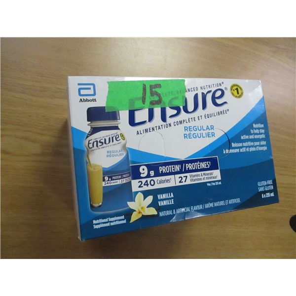 NEW:  ENSURE REGULAR VANILLA (6 PACK) (BEST BEFORE FEB 20, 2026)