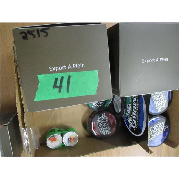 BOX C/W ASSORTED SNUFF AND TUBE PAPERS