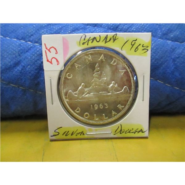 1963 CANADA SILVER DOLLAR
