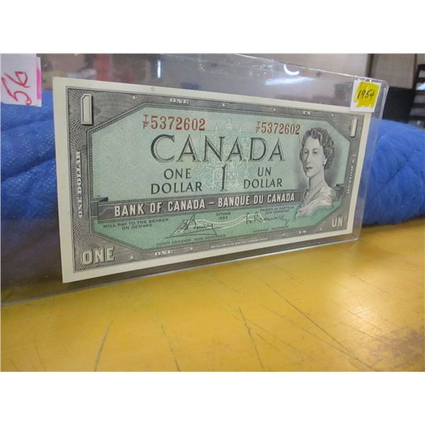 1954 UNCIRCULATED BANK OF CANADA LAST OF $1 BILLS